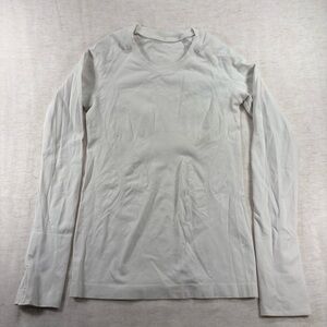 Women's White Workout Long Sleeve Top